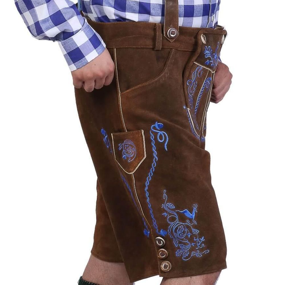 Bavarian Men Lederhosen Delaware in Brown 2024