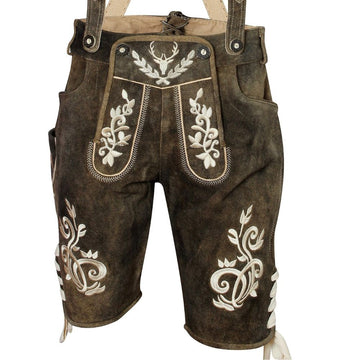 Traditional German Lederhosen Lowa in Brown